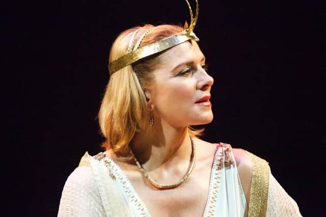 Kim Cattrall (Cleopatra). Antony and Cleopatra. Photo by Georgia Oetker