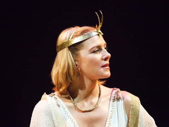 Kim Cattrall (Cleopatra). Antony and Cleopatra. Photo by Georgia Oetker