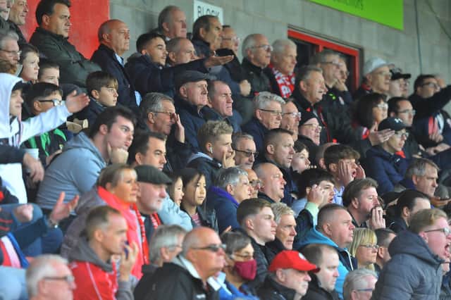 Match action and crowd shots from Crawley Town v Port Vale. Pictures by Steve Robards