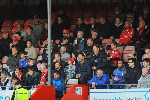 Match action and crowd shots from Crawley Town v Port Vale