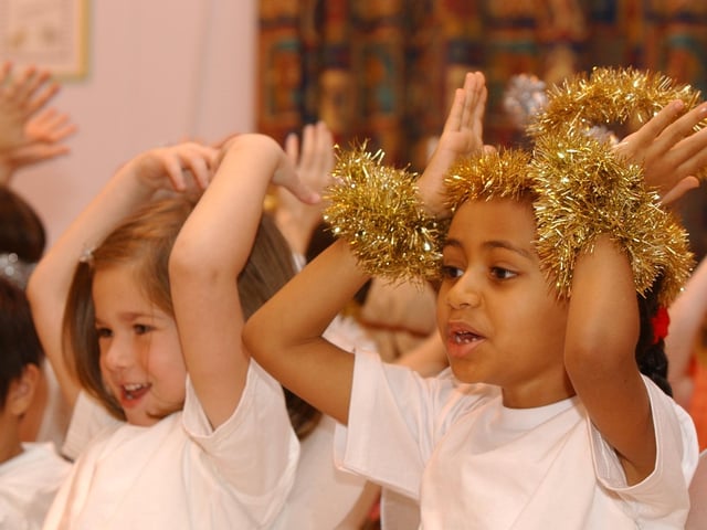 Pupils at Heritage Park Primary School (Park Farm) perform their Nativity Play.