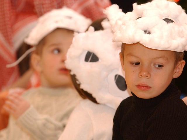 Pupils at Heritage Park Primary School (Park Farm) perform their Nativity Play.