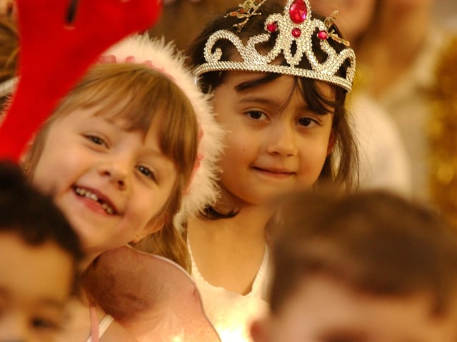 Sacred Heart primary pupils in Bretton,  perform their christmas nativity for parents.