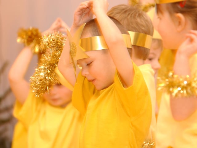 Pupils at Heritage Park Primary School (Park Farm) perform their Nativity Play.