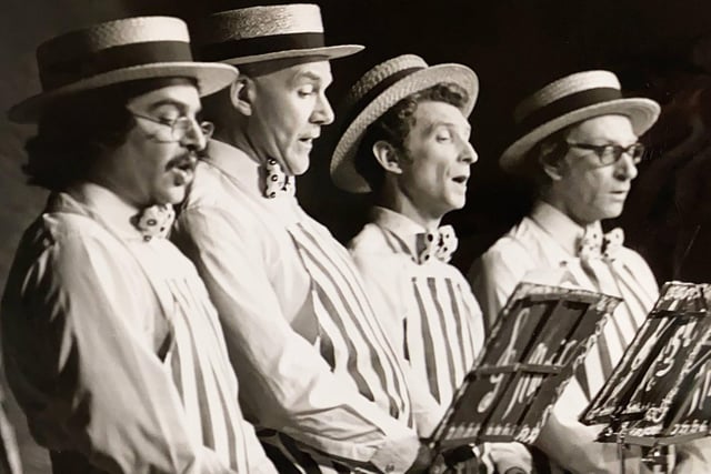 A barbershop quartet. Do you know anyone in  the picture or what year it would have been taken?