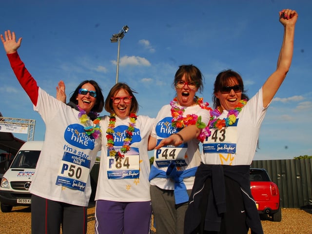 Sue Ryder Starlight Hike 2013 particpants "The Travelling Eyeburys", aka Sam Woods, Jo Pilbeam, Hazel Mutch and Tessa Howes ENGEMN00120130526213437