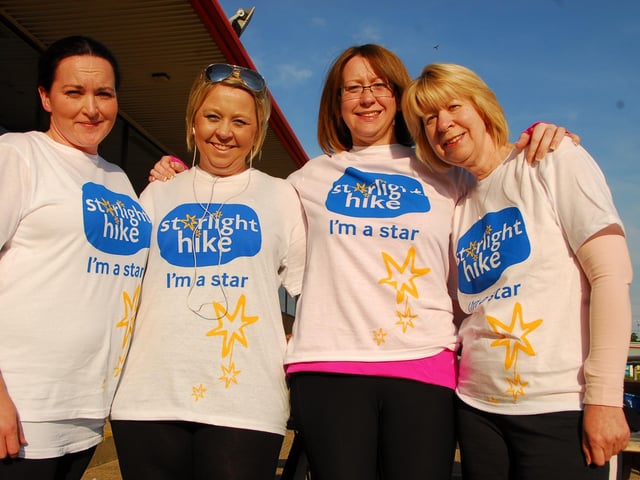Taking part in the Sue Ryder Starlight Hike 2013 were Kerry Bowles, Karen Andrews, Lisa Moore and Nina Todd ENGEMN00120130526213459