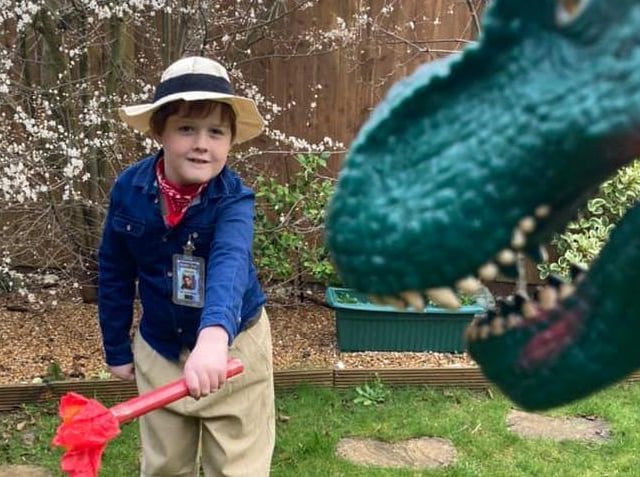 James as Dr Grant from Jurassic Park