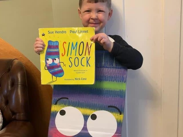 Stanley, 6, as Simon Sock