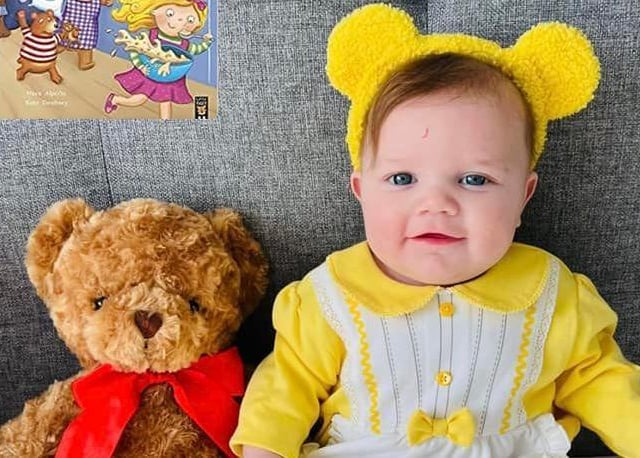 Maddison, only 15 weeks and already stealing porridge from bears!