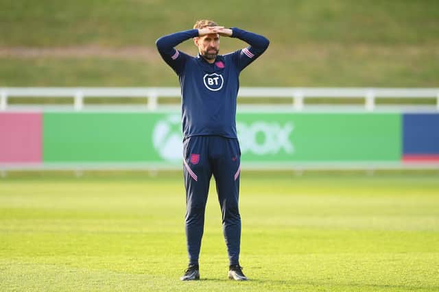 Gareth Southgate peers into the middle distance to see if he can spot any sign of Pompey's next fixture / Picture: Getty