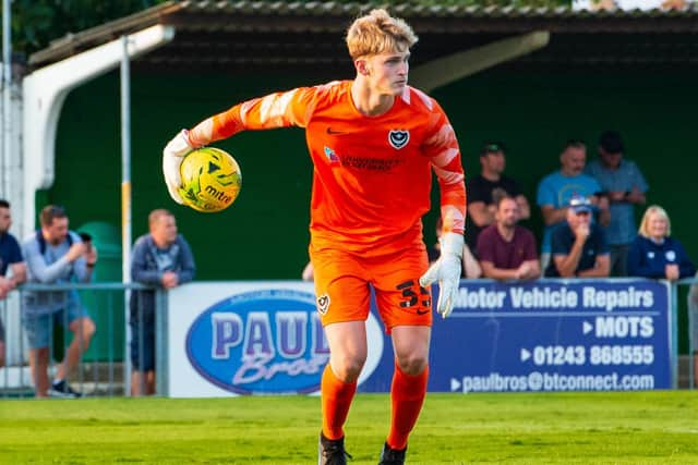 Toby Steward was in a Pompey shirt at Bognor on Wednesday but will swap sides this weekend / Picture: Tommy McMillan