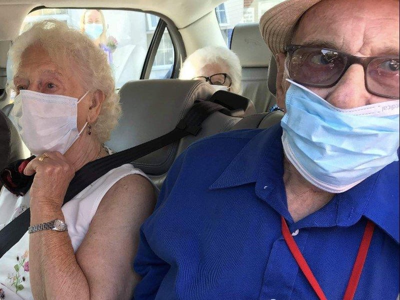Residents from Oakland Grange care home in Littlehampton thoroughly enjoyed their ride in a limo for Elevenses at Arundel Lido