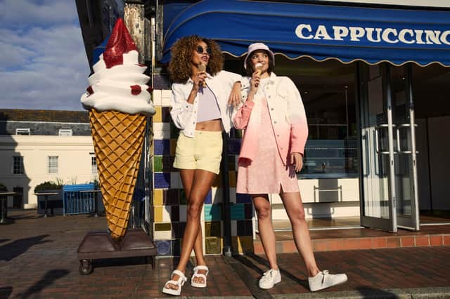 Pictures from New Look's photo shoot on Eastbourne seafront. SUS-210618-134710001