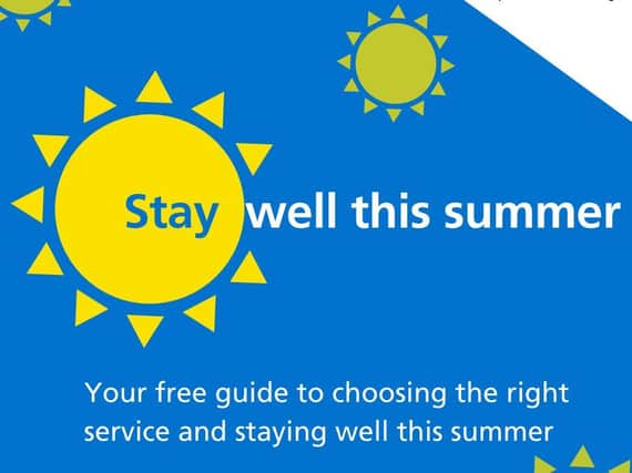 Advice includes staying safe in the sun, information on preparing for a trip away and self-care, including how to look after your mental health