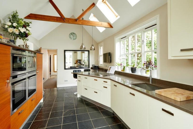 Kitchen in the grade II listed home on the market in Crouch Street of the town centre of Banbury (Image from Rightmove)
