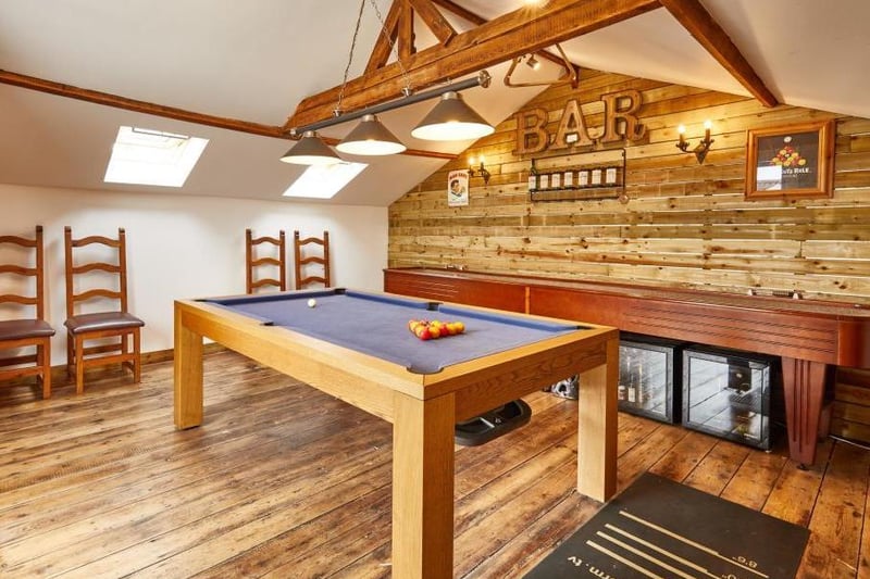 Game room at the grade II listed home in Crouch Street, Banbury (Image from Rightmove)