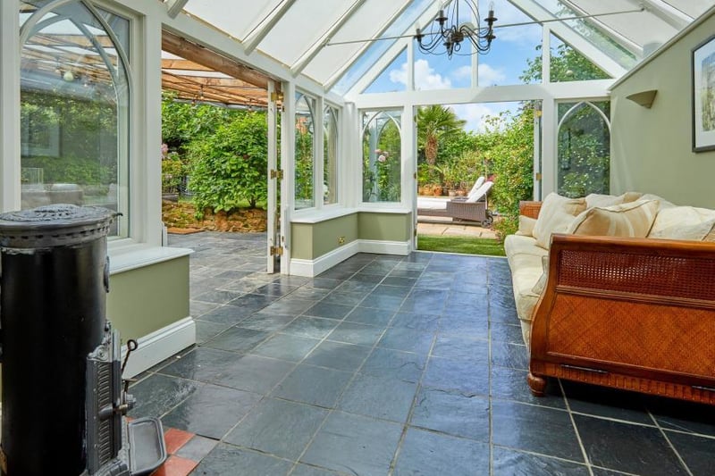 Conservatory at the grade II listed home for sale in Crouch Street, Banbury (Image from Rightmove)