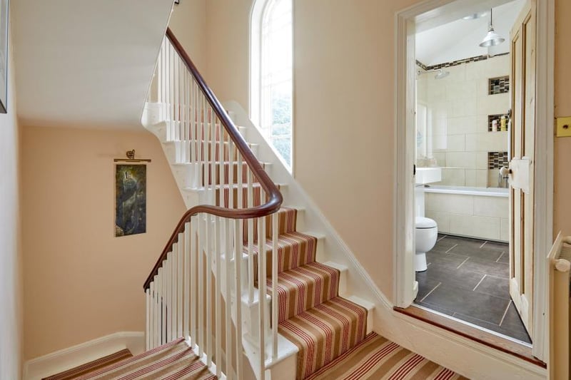 Stair hallway inside the grade II listed home for sale in Crouch Street, Banbury (Image from Rightmove)