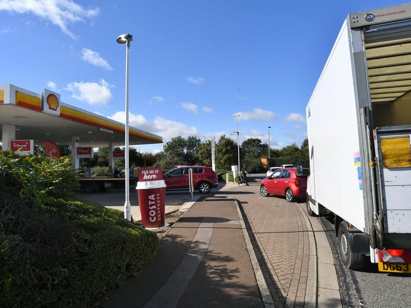 Shell garage at Whittlesey Road, Stanground