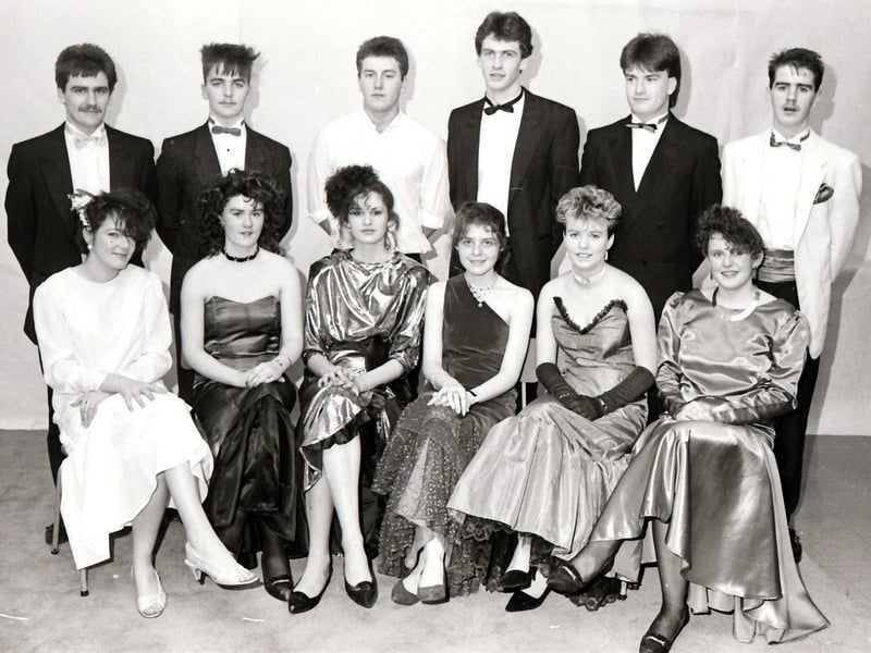 Seated, from left, are Rachel McCarron, Siobhan Doherty, Grainne Kearns, Aileen Nicholl, Marie O'Donnell and Michelle Callan. Standing are John McGlinchey, Emanuelle Begley, John McColgan, Garvin Meehan, Fergus Begley and John Leitch.