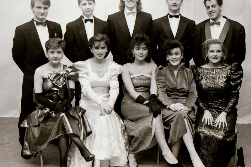 Seated are Isobel Hickey, Helena Clifford, Aisling Herron, Paula McCloskey and Tonya Duddy. At back are Gavin Brown, Adrian Hickey, Kevin Moore, Anthony McIntyre and Declan McLaughlin.