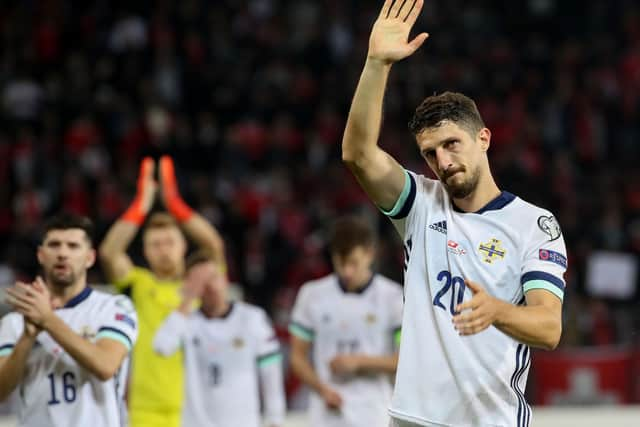 Craig Cathcart following Saturday’s final whistle. Pic by PressEye Ltd.