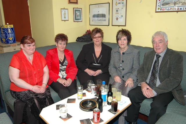 Angela Wilson, Anna and Christine Swann and Myrtle and John Smyth pictured at the 80th anniversary of the Larne Royal British Legion Women's Section in 2007.