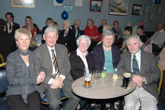 Irene Kelly, William and Mary Vauls and Eleanor and Frank Rankin enjoying the anniversary evening.