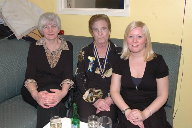 Yvonne Magill, Olive Gray and Karen Weir at the 80th anniversary celebrations of Larne RBL Women's Section in 2007.