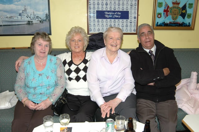 Patricia McCollum, Irene McAllister, Jean McKee and James McAllister pictured in the Royal British Legion in 2007.