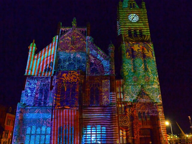 Derry’s Illuminate Festival A Whole New Era at Guildhall Square.  DER2207GS – 017