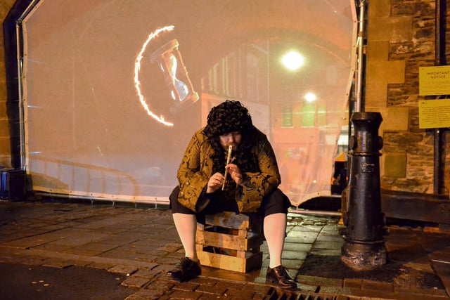Derry’s Illuminate Festival the Walled Town at Castle Gate.  DER2207GS – 014