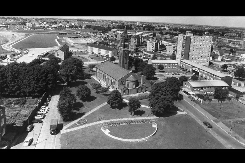 The Seaward tower, Trinity Green, Gosport in 1979. The News PP4788