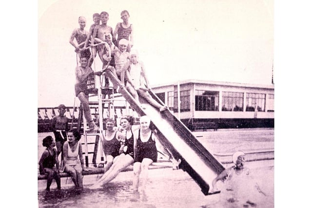 Swimmers having fun at Hilsea Lido