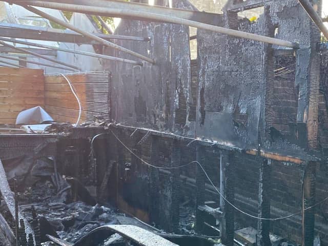 Hampshire and Isle of Wight Fire and Rescue Service battled a fire that broke out in a garden and aquatics centre in Titchfield last night.