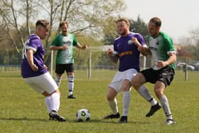 Wicor Mill (green/white) v Southsea United. Picture: Kevin Shipp