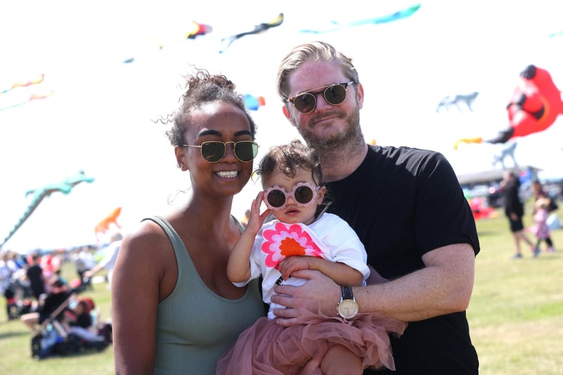 Pictured is (L-R) Marcelle Young, River, 19m and Ben Lodwidge.