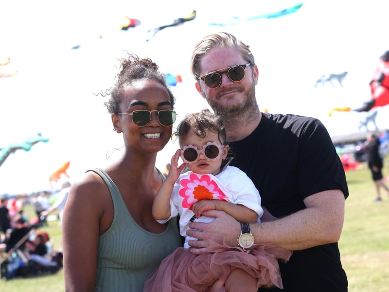 Pictured is (L-R) Marcelle Young, River, 19m and Ben Lodwidge.