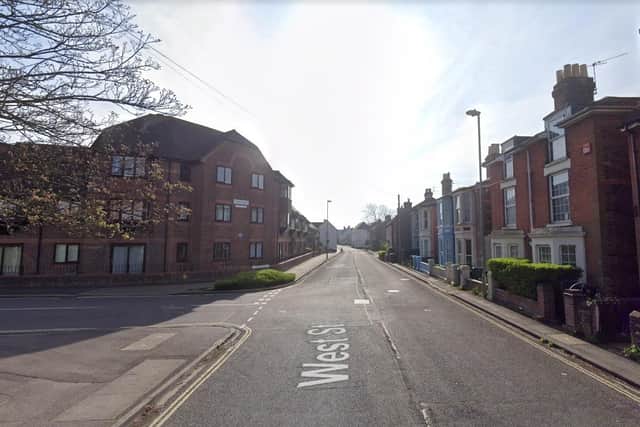 Firefighters were called to West Street in Havant at 11am this morning (September 13). Picture: Google Street View.