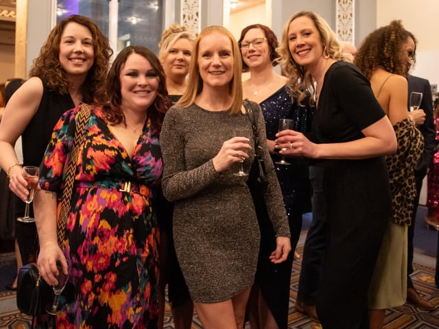 Guests enjoying a welcome drinks reception at The Inspirational Women of Portsmouth Awards 2024