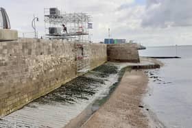 Repairs to the sea wall in Old Portsmouth. Picture: Portsmouth City Council