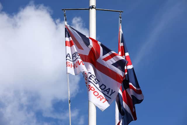 Raising of the Armed Forces Day flag and the Union flag on Armed Forces Day, Civic Offices, Guildhall Square, Portsmouth
Picture: Chris Moorhouse (jpns 250621-07)
