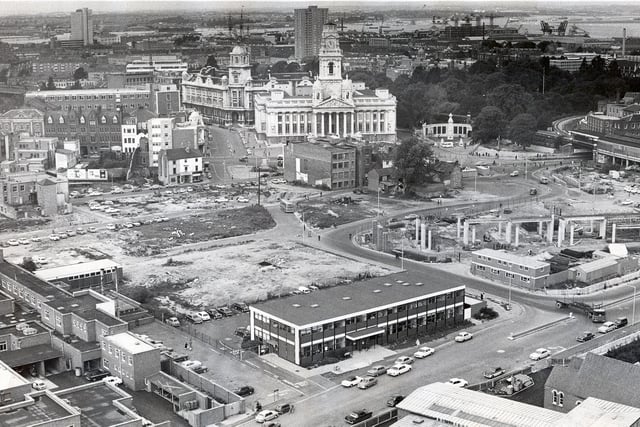 The Guildhall area of Portsmouth in 1970.