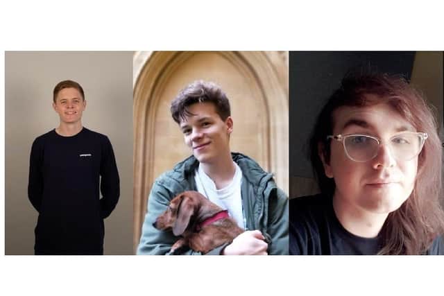 Left to right: Isaac Farnworth, Marcus Wood and Veronica Parker, winners of the Bob Norris Award for Achievement in Journalism from the Solent Branch of the National Union of Journalists (NUJ) 2021