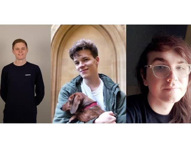 Left to right: Isaac Farnworth, Marcus Wood and Veronica Parker, winners of the Bob Norris Award for Achievement in Journalism from the Solent Branch of the National Union of Journalists (NUJ) 2021