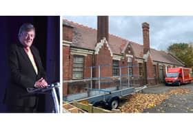 The records office in Museum Road, Old Portsmouth, that could be demolished to make way for new homes, and left, Stephen Fry, who wanted to see it turned into a Sherlock Holmes Museum
Pictures: Alvin Edyvane / Getty