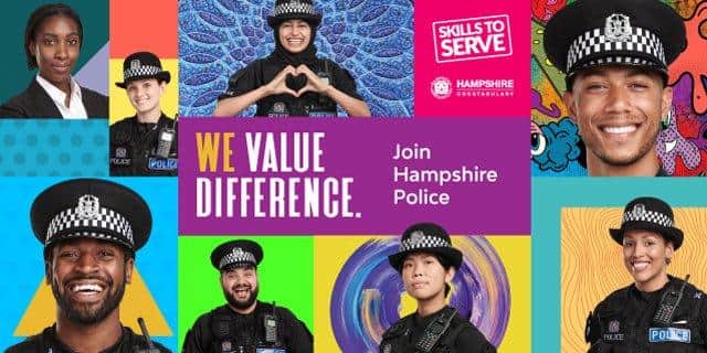 Hampshire police are using actors in a diversity recruitment bid. Picture: Hampshire police