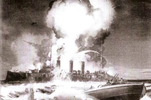 An image showing one of the coastal forces boats in action on an audacious operation during the Russian Revolution in 1919 - which earned its Secret Service skipper a Victoria Cross
Pictures supplied by retired RN Commander Rodney Agar, nephew of Augustus Agar