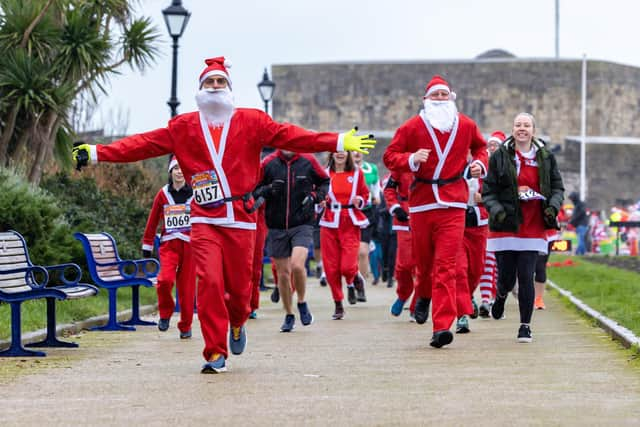 Runners taking part in last years Santa Run in Southsea